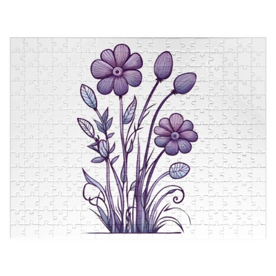 Lavender Majesty: A Tapestry of Orchids and Lilacs Jigsaw Puzzles
