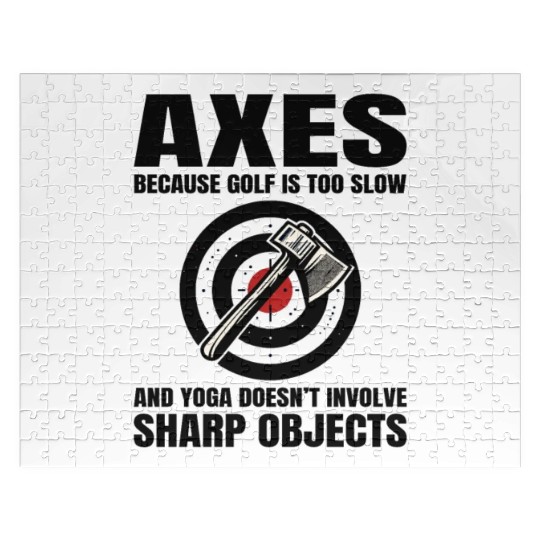Axe Throwing Lumberjack Yoga Golf Axe Thrower Jigsaw Puzzles