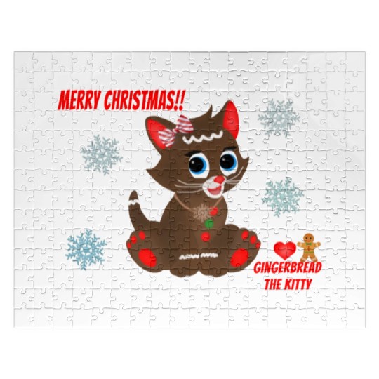 "Gingerbread" the Kitty (Snowflake Snuggliezz) Jigsaw Puzzles