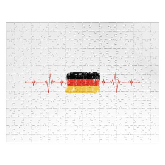 Germany Flag Heartbeat Jigsaw Puzzles