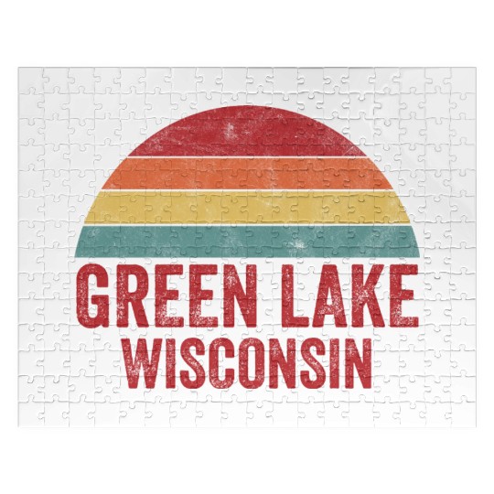 Vintage Green Lake Wisconsin Jigsaw Puzzles