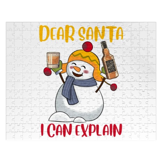 Snowman Dear Santa I can Explain Funny Jigsaw Puzzles