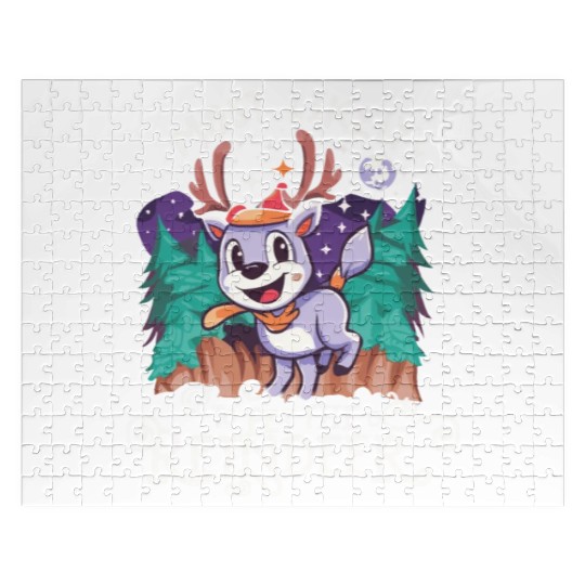 Christmas Most Likely To Pet The Reindeer Santa Jigsaw Puzzles