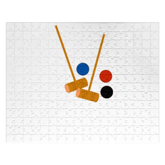 Lawn Game - Golf Croquet Player Jigsaw Puzzles