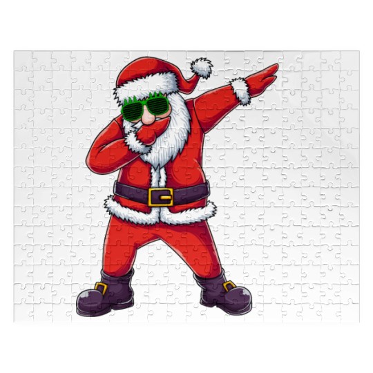 Fueled by Hot Cocoa, dabbing Santa Jigsaw Puzzles