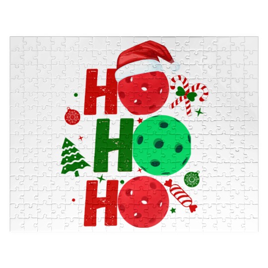 Pickleball Ho Ho Ho Holiday Merry Christmas Jigsaw Puzzles