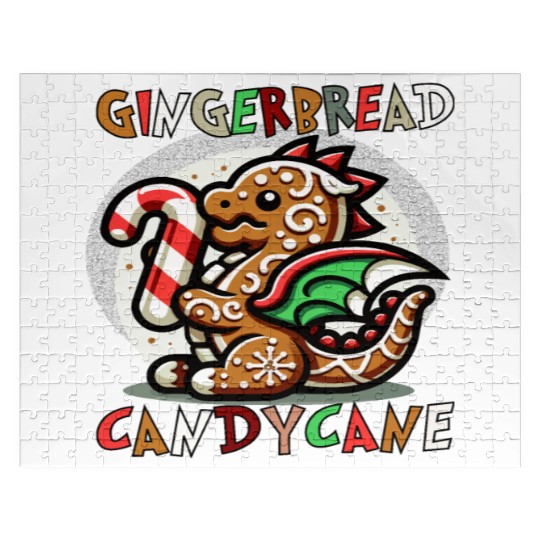 Gingerbread & Candy Cane - A Gingerbread Dragon Jigsaw Puzzles