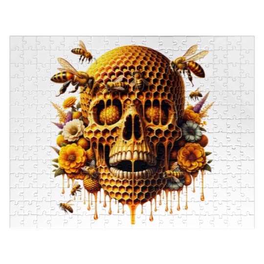 Sweet Life Skull Jigsaw Puzzles Honeycomb Haven Bumblebee
