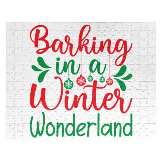 Barking in a winter wonderland, Christmas Gifts Jigsaw Puzzles