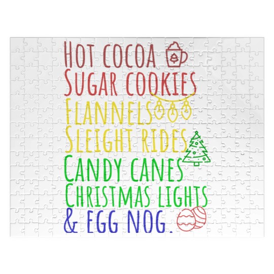 Hot cocoa sugar cookies Christmas lights Jigsaw Puzzles