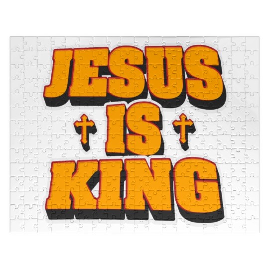 Jesus Is King Love Jesus Christian Christmas Jigsaw Puzzles