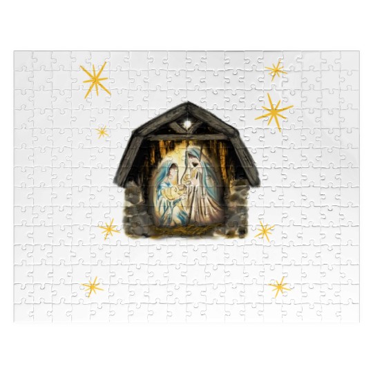 Nativity Jesus Is The Reason For The Season Ger Jigsaw Puzzles