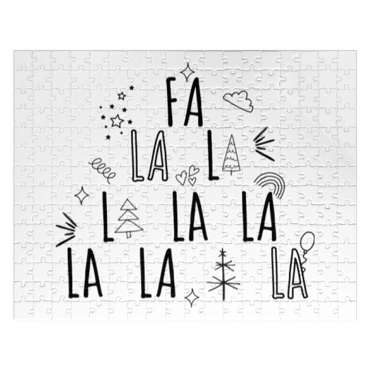 Fa La La La Christmas Song Design Jigsaw Puzzles