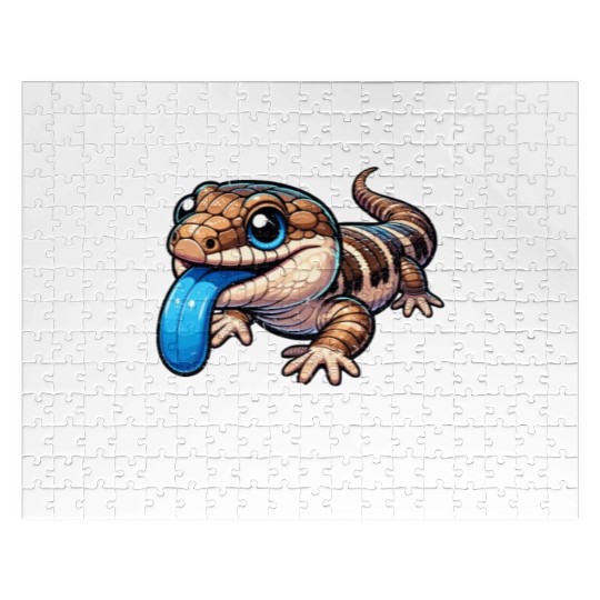 Lizard Collector Reptile Lover Blue Tongue Skink Jigsaw Puzzles