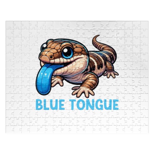 Lizard Collector Reptile Lover Blue Tongue Skink Jigsaw Puzzles