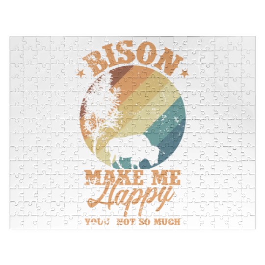 Bison make my Happy Environment Animal Jigsaw Puzzles