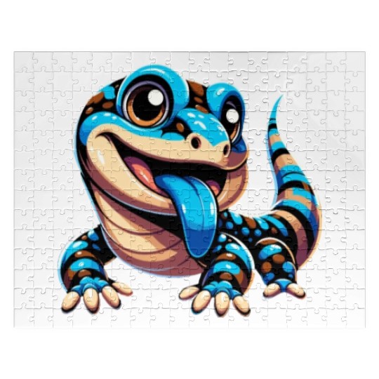 Lizard Collector Reptile Lover Blue Tongue Skink Jigsaw Puzzles
