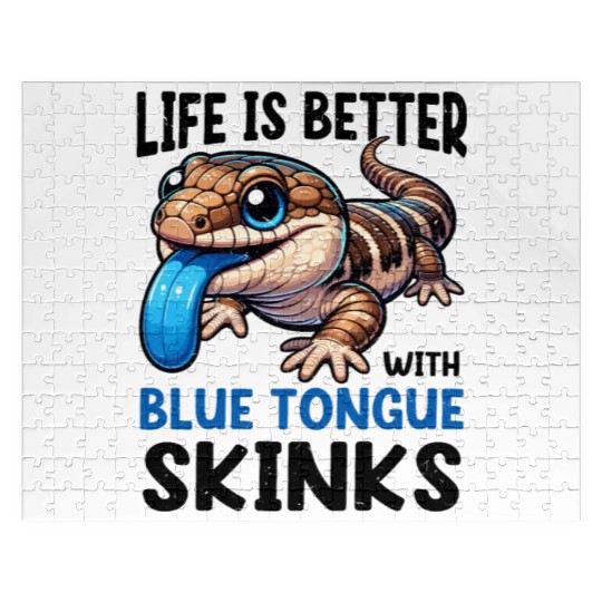 Lizard Collector Reptile Lover Blue Tongue Skink Jigsaw Puzzles