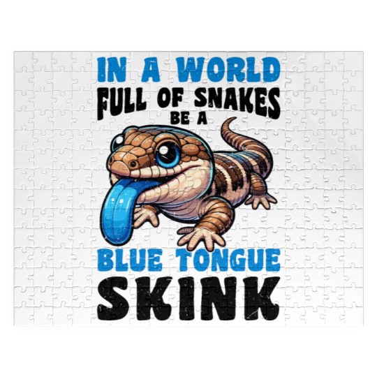 Lizard Collector Reptile Lover Blue Tongue Skink Jigsaw Puzzles
