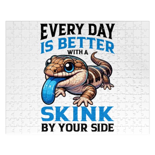 Lizard Collector Reptile Lover Blue Tongue Skink Jigsaw Puzzles
