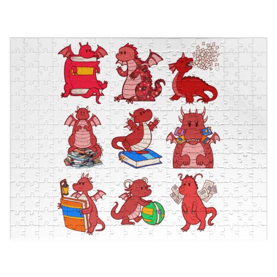 Books Jigsaw Puzzles, Dragon Book Breathing Papers Pages