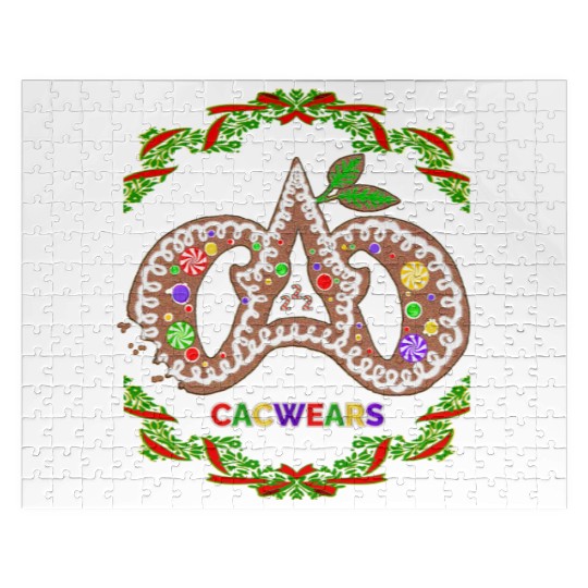 Christmas Bakery Gingerbread Cookie Pastry Logo Jigsaw Puzzles