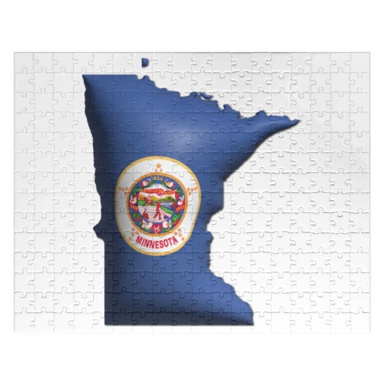 Minnesota - 3D Flag Map Jigsaw Puzzles