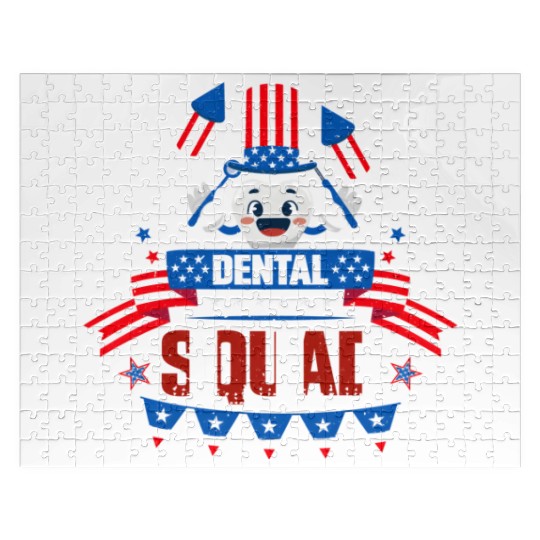 005409 4Th Of July Dentist American Patriotic Dent Jigsaw Puzzles