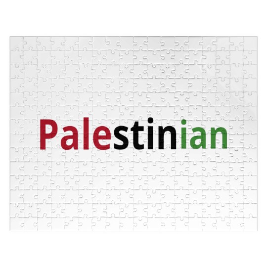 Free Palestine, red black and green, watermelon Jigsaw Puzzles