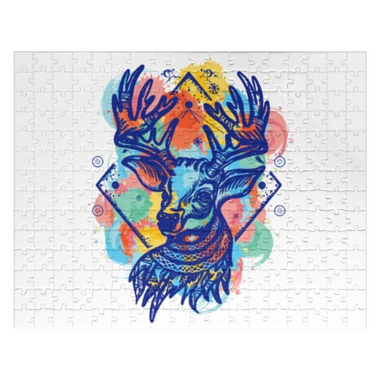 Winter Wonderland: Deer Color Design Jigsaw Puzzles