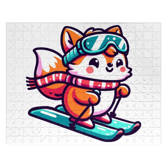 Red Fox Hockey - Agile Player on the Ice Jigsaw Puzzles
