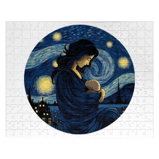 Breastfeeding Starry Night Jigsaw Puzzles Motherhood