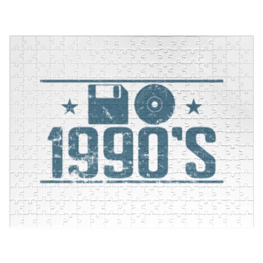 Floppy Disk and CD 1990's Retro Memory Module Jigsaw Puzzles