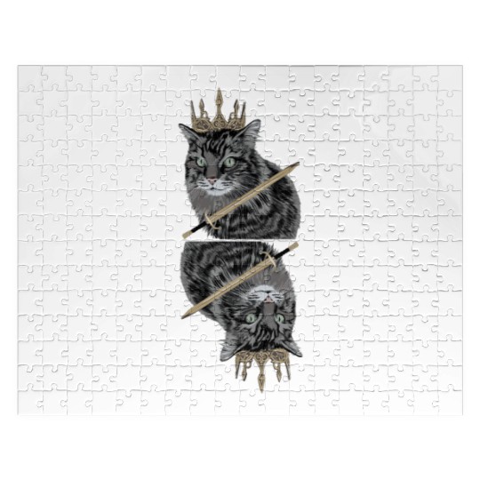 Cat Spades King Playing Card Cat Daddy Cat Mom Jigsaw Puzzles