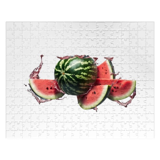 A burst watermelon. Jigsaw Puzzles