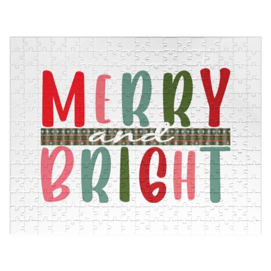 Womens Merry and Bright Christmas Tree Jigsaw Puzzles