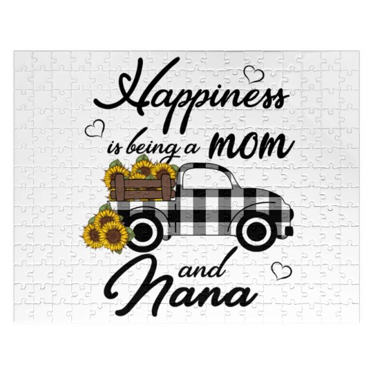 Sunflower Grandma Hapess Is Being A Mom And Nana Jigsaw Puzzles