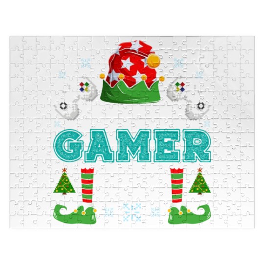 Christmas Gamer Elf Video Games X-Mas Jigsaw Puzzles