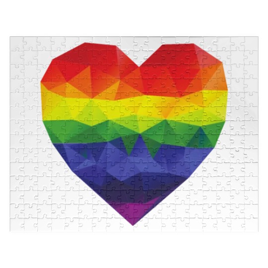 Rainbow Heart Jigsaw Puzzles
