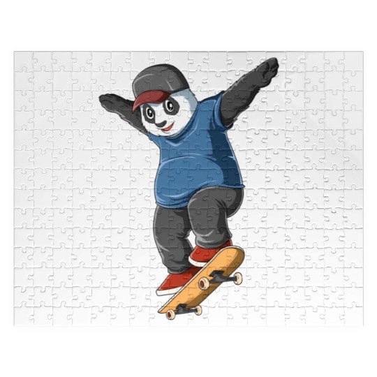 Panda ater ateboarding Longboard Jigsaw Puzzles
