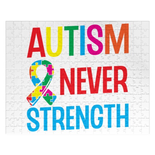 Autism Warriors Never Underestimate Our Strength Jigsaw Puzzles