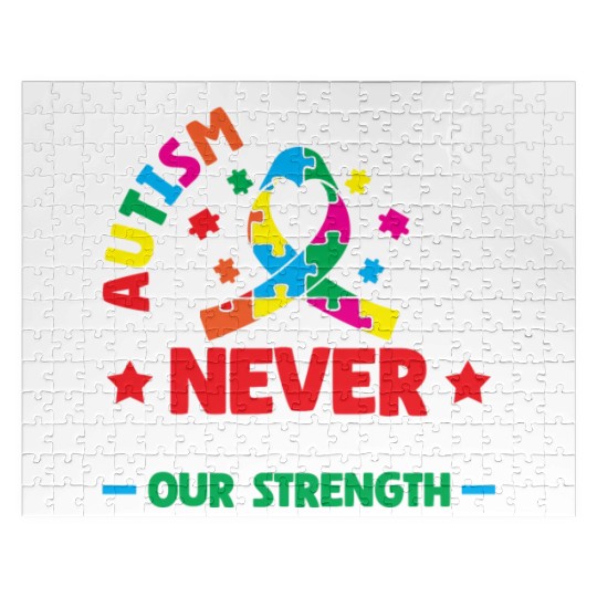 Autism Warriors Never Underestimate Our Strength Jigsaw Puzzles