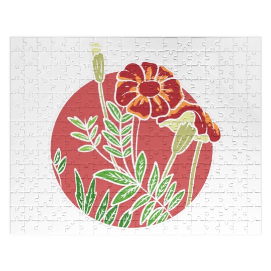 Mexican Marigold Nature Lover Gift Jigsaw Puzzles