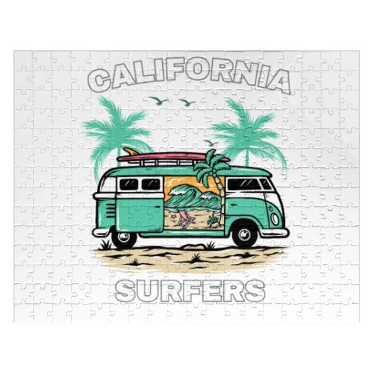 Men's And Women's California Long Beach Print Jigsaw Puzzles