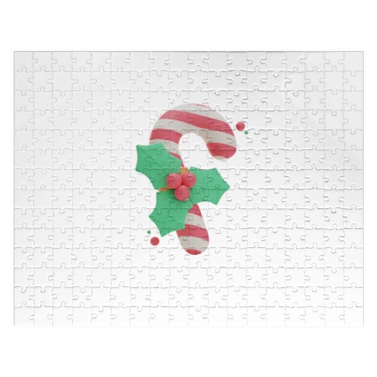 Candy Cane Lover Christmas Peppermint Candy Canes Jigsaw Puzzles