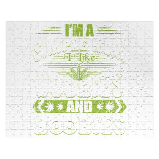 Marijuana Doobies And Boobies Smoking Pot Weed Jigsaw Puzzles