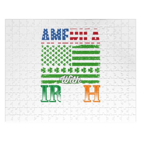 Made in America with Irish Parts St Patrick's Day Jigsaw Puzzles