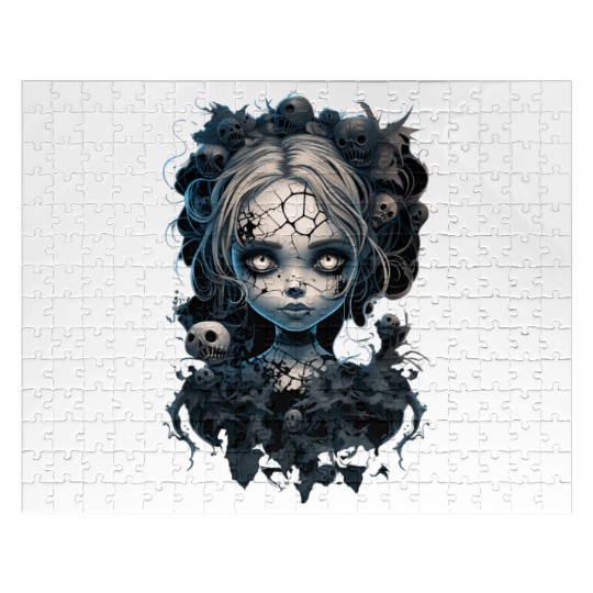 Gothic Girl Halloween Fantasy Dark Jigsaw Puzzles