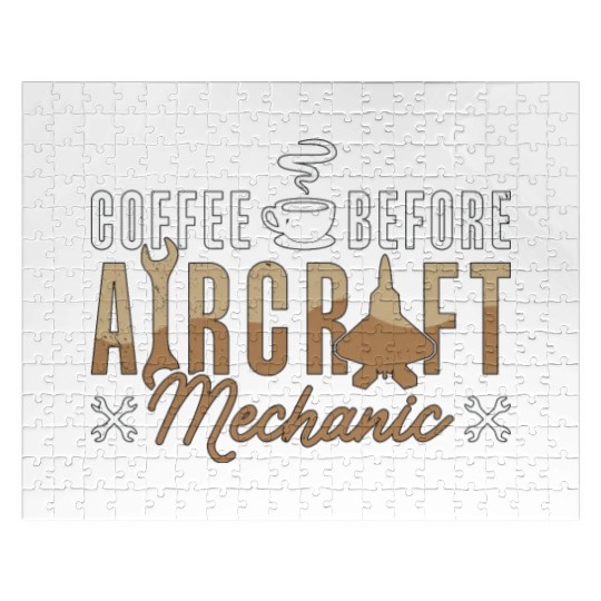 Aircraft Mechanic Coffee Aircraft Coffee Lover Jigsaw Puzzles