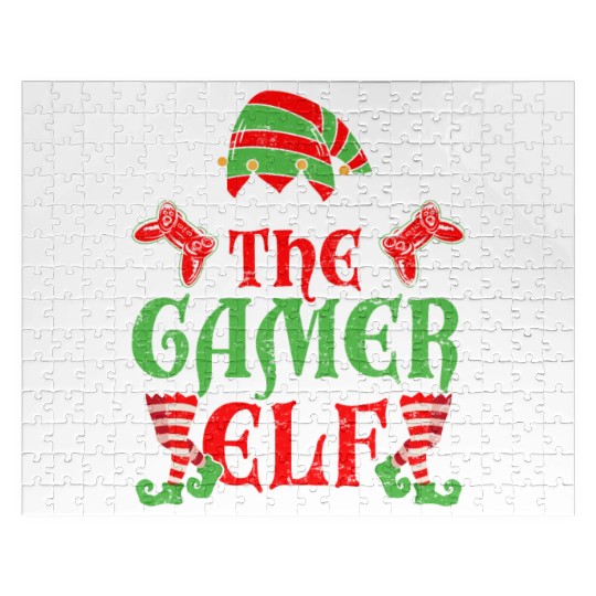Christmas Gamer Elf Video Games X-Mas Jigsaw Puzzles